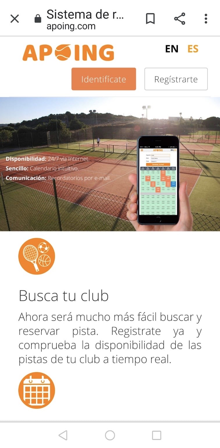 Apoing en Chrome para Android — Paso 1