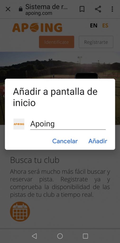 Confirmar nombre del acceso directo en Android — Paso 4