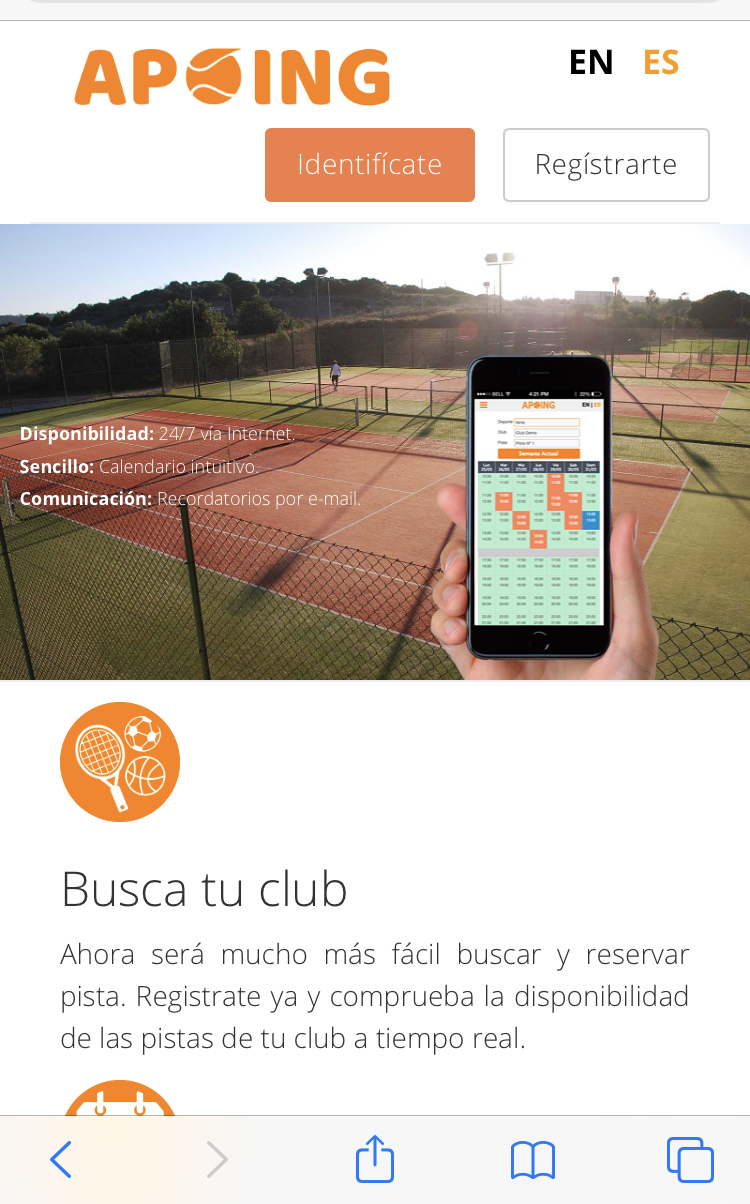 Apoing en Safari para iOS — Paso 1